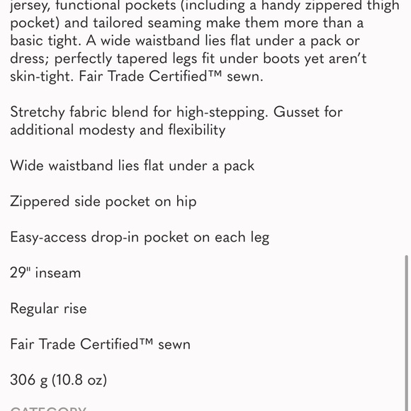 Patagonia high waisted stretch pants - Picture 6 of 6